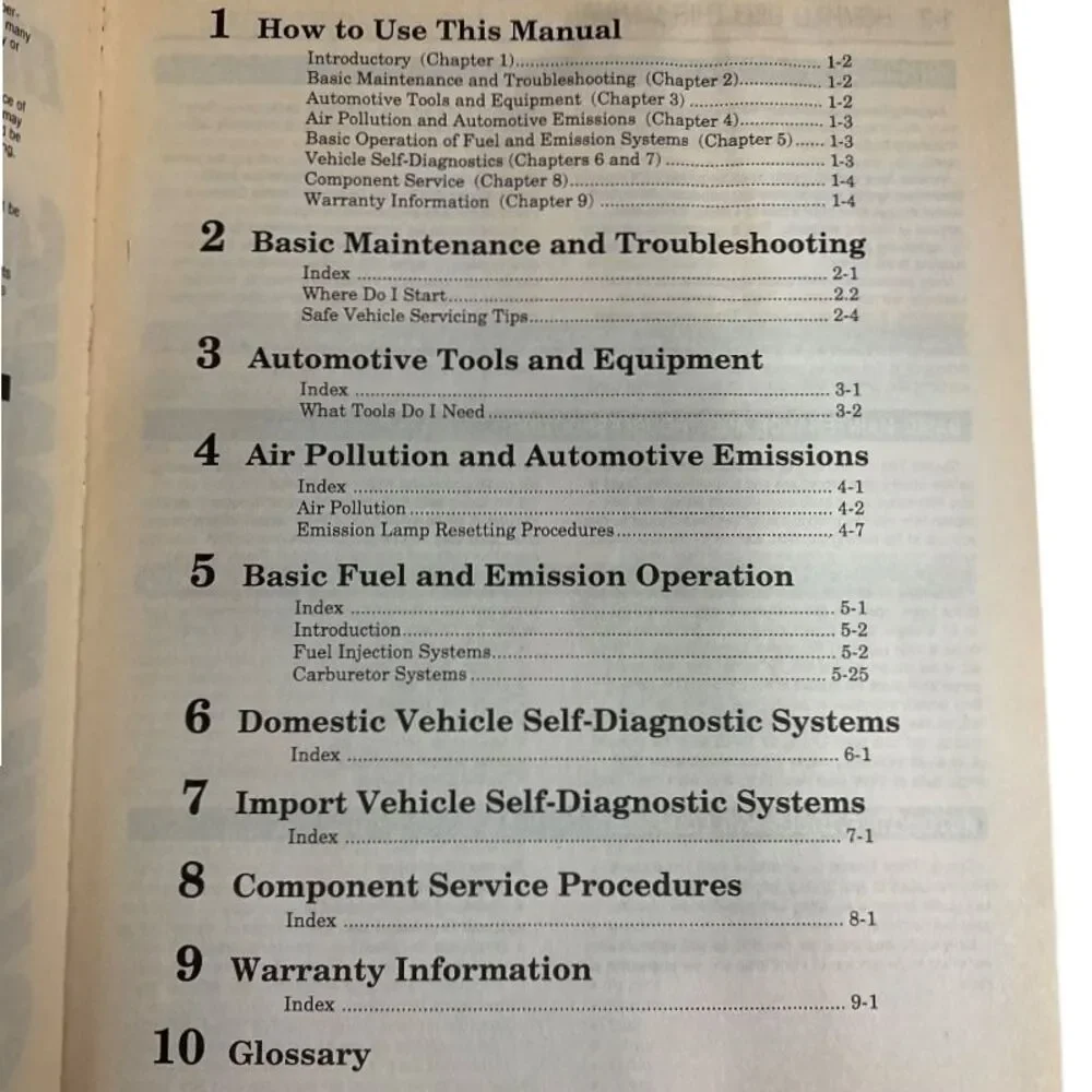 Chiltons Auto Repair Engine Code Manual Complete Domestic & Import Vehicles 8851